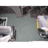 VN42 Turquoise topstep, drivers area carpet in a Bova Coach